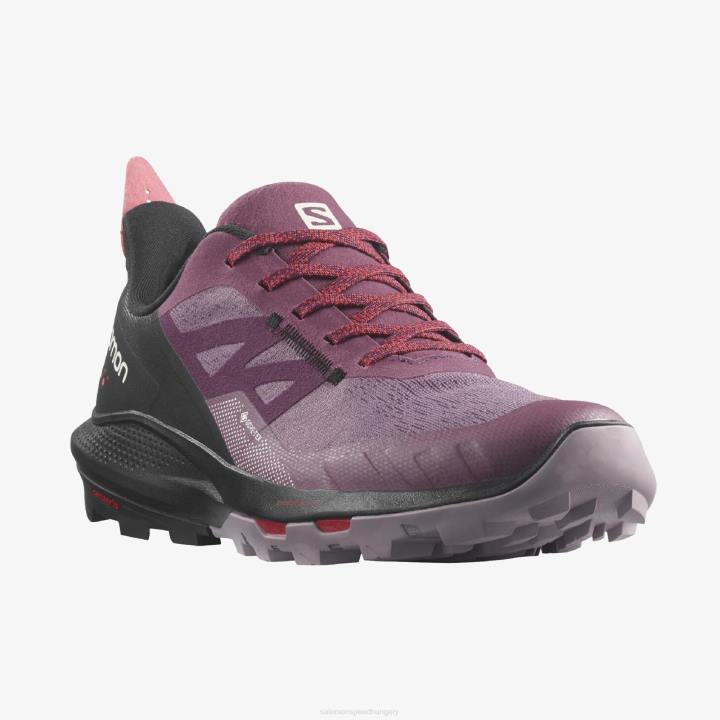 T88444 Salomon tulipánfa/fekete/mákpiros outpulse gtx női tulipánfa