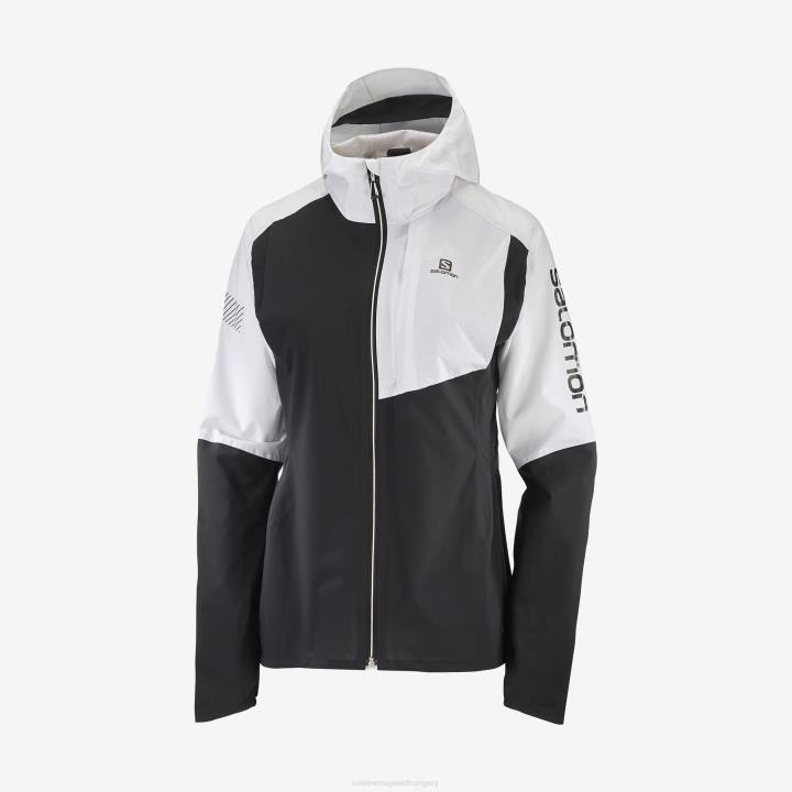 T884109 Salomon fekete-fehér bonatti trail kabát női fekete