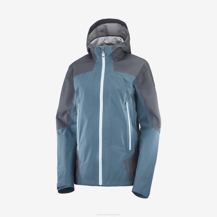 T8842411 Salomon ébenfa/tőkés réce kék vázlatos gore-tex hibrid kabát női ébenfa tőkés réce kék