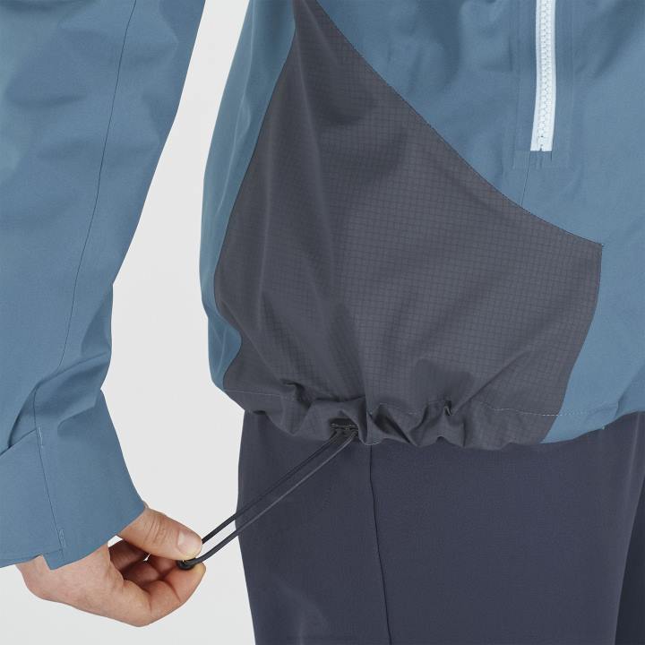 T8842411 Salomon ébenfa/tőkés réce kék vázlatos gore-tex hibrid kabát női ébenfa tőkés réce kék