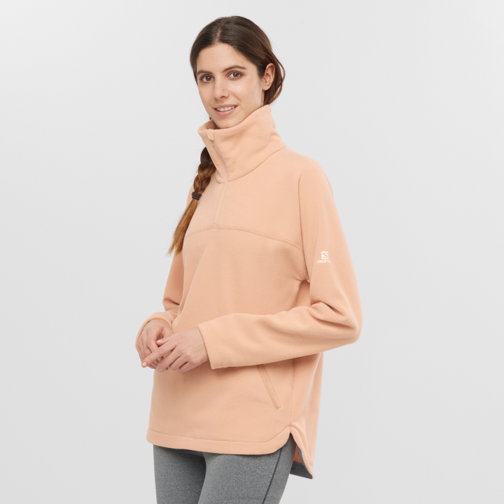 T8841669 Salomon sirokkó női crewneck pulóver nélkülözhetetlen kényelmes polár sirocco