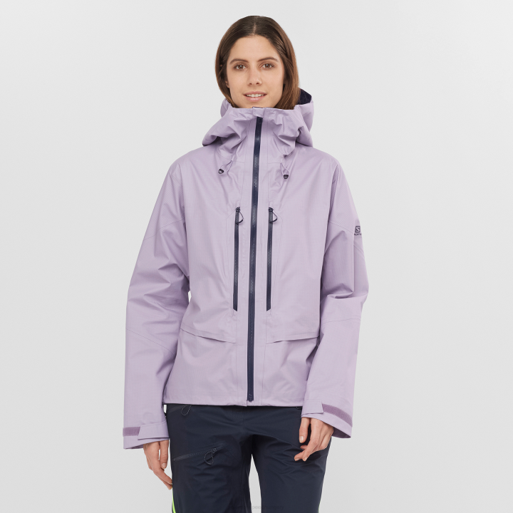 T8841706 Salomon levendula szürke női shell kabát outpeak gore-tex 3l levendula szürke