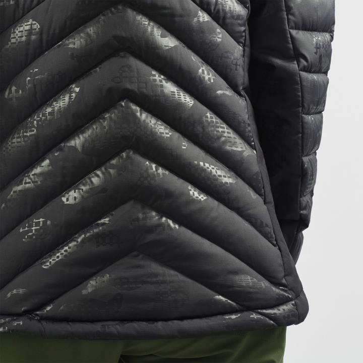 T8841724 Salomon fekete-ő női szigetelt kabát kapucnis pulcsi nélkülözhetetlen xwarm down black-he