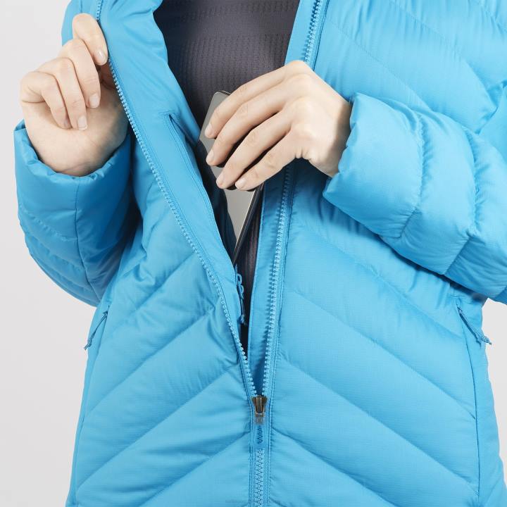 T8841726 Salomon korallzátony női szigetelt kabát kapucnis pulcsi nélkülözhetetlen xwarm down korallzátony