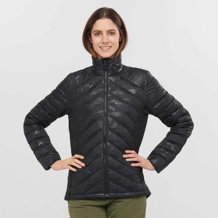 T8841729 Salomon fekete-ő női szigetelt kabát elengedhetetlen xwarm down black-he