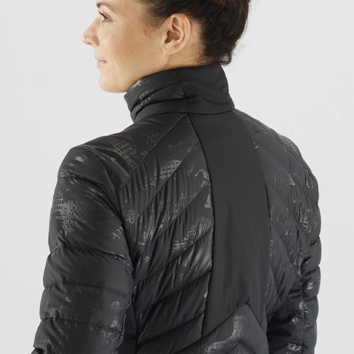 T8841729 Salomon fekete-ő női szigetelt kabát elengedhetetlen xwarm down black-he