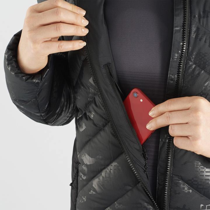 T8841729 Salomon fekete-ő női szigetelt kabát elengedhetetlen xwarm down black-he
