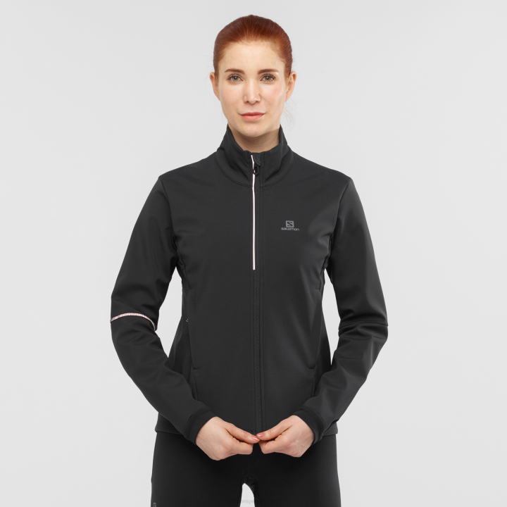 T8841741 Salomon fekete női shell kabát agilis softshell fekete