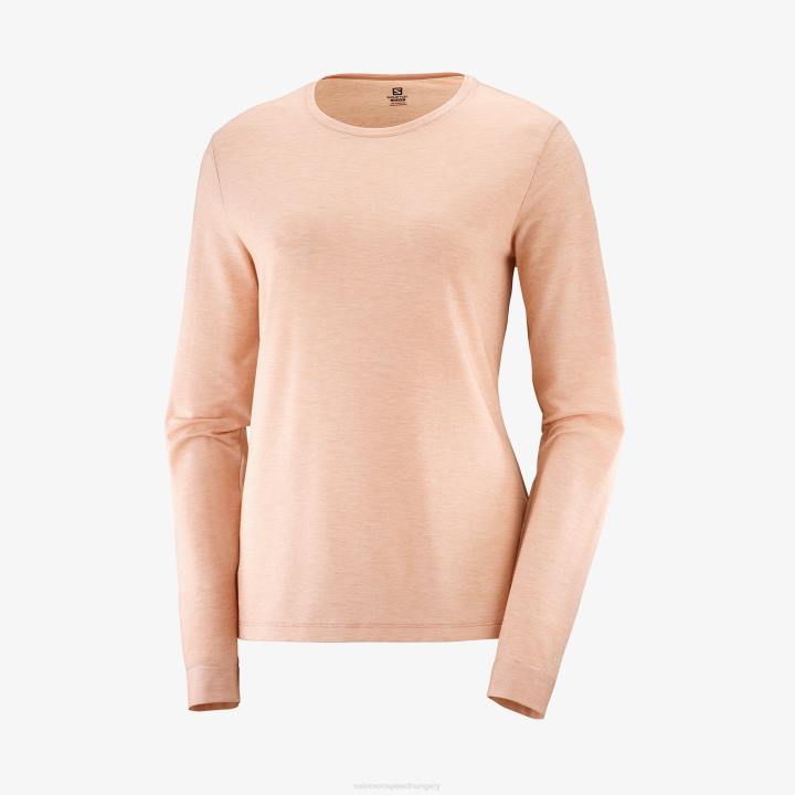 T8843568 Salomon fekete/szirockó Essential tencel ls tee w black/sirocco