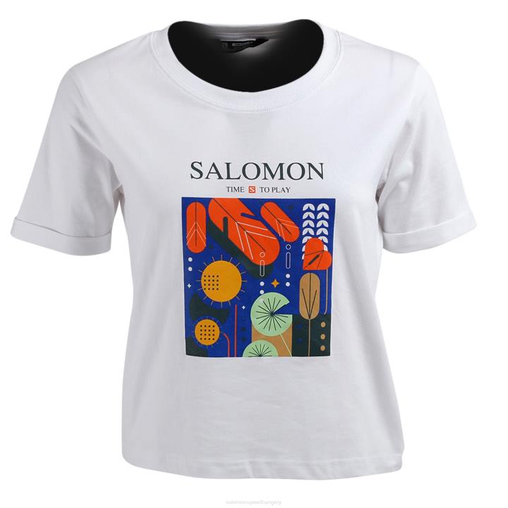 T8843573 Salomon vintage khaki/fehér szabadtéri ss tee w vintage khaki/fehér