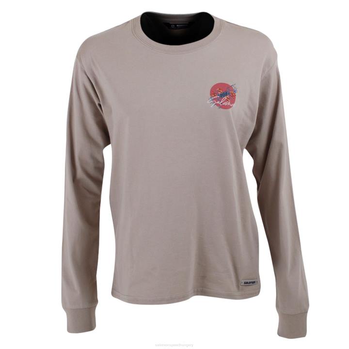 T8843580 Salomon szüreti khaki rubin égbolt ls tee w vintage khaki