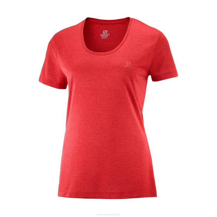 T8843585 Salomon piros chilis hanga-skarlát agilis ss tee w red chili hanga-skarlát