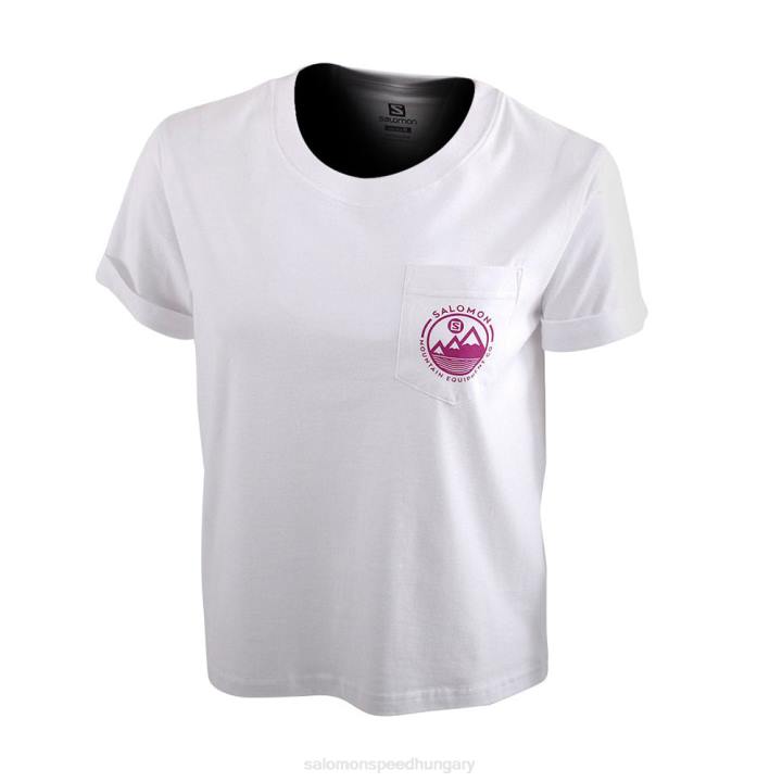 T8843601 Salomon baja kék/vaj/hibiszkusz/fehér penny a gondolataidért ss tee w hibiszkusz/fehér