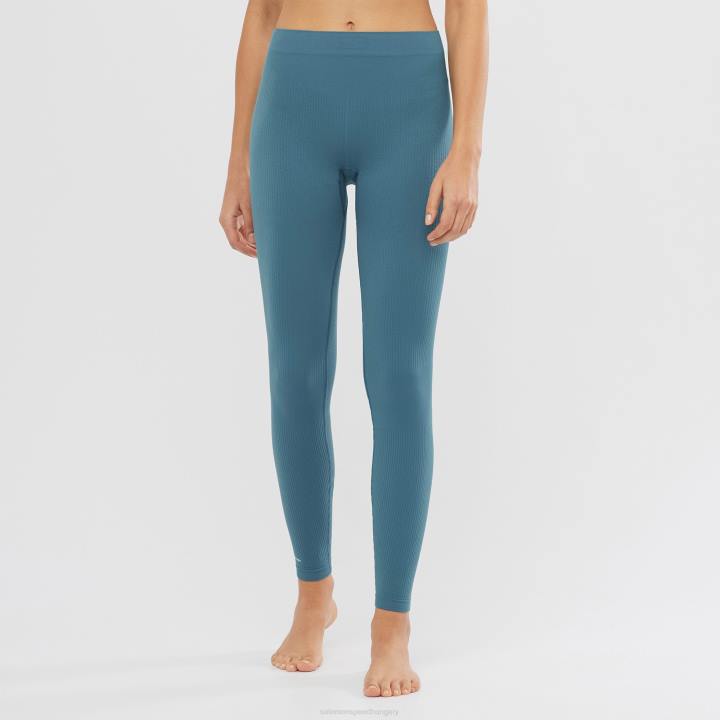 T8841804 Salomon tőkés réce kék női leggings nélkülözhetetlen varrat nélküli tőkés réce kék