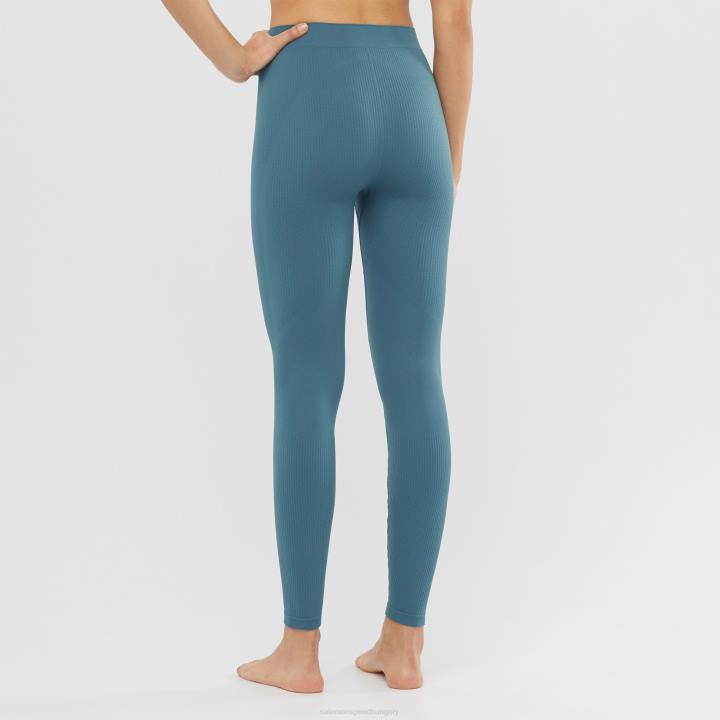 T8841804 Salomon tőkés réce kék női leggings nélkülözhetetlen varrat nélküli tőkés réce kék