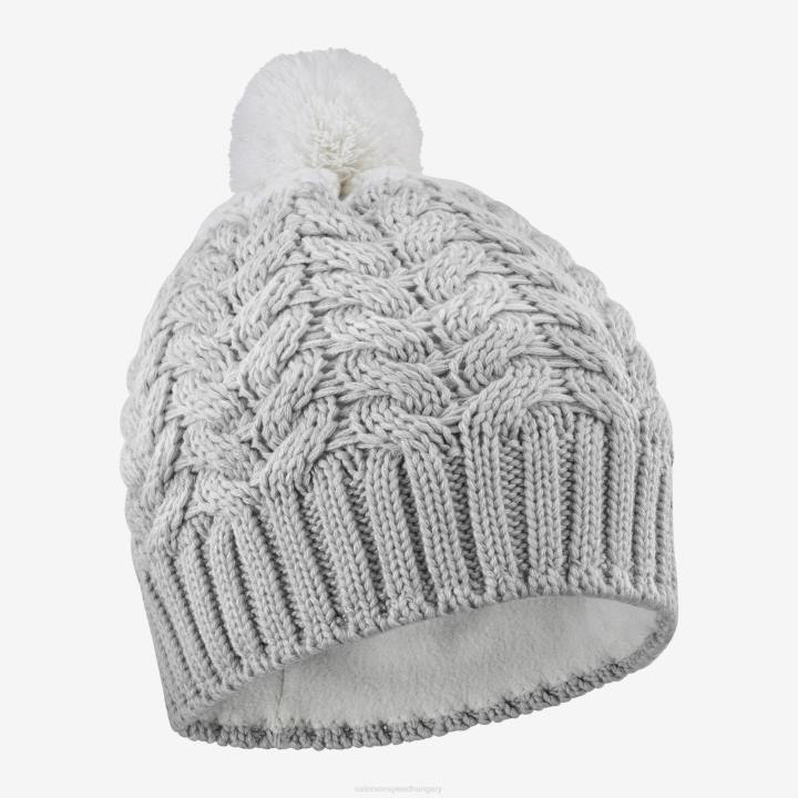 T8842522 Salomon holdkő/fehér poly beanie női holdkő fehér