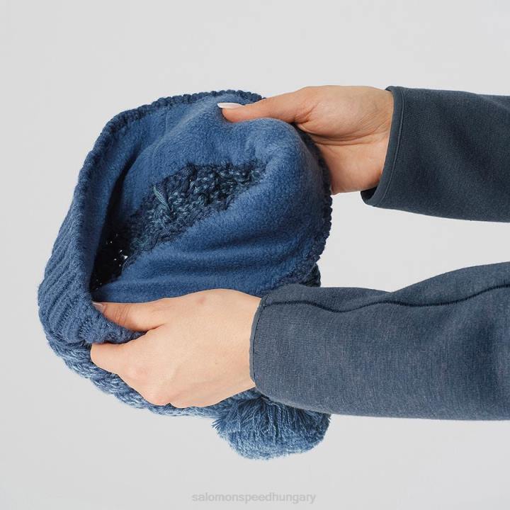 T8842523 Salomon copen kék/sötét farmer poly beanie női copen kék sötét farmer