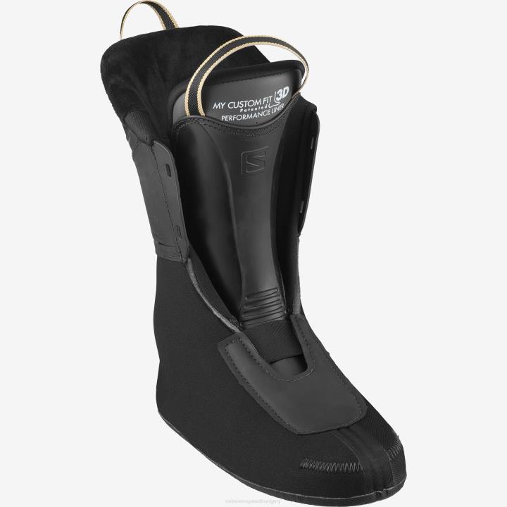 T8841889 Salomon fekete-belluga-arany csillogású női on-piste csizma s/pro hv 90 black-belluga