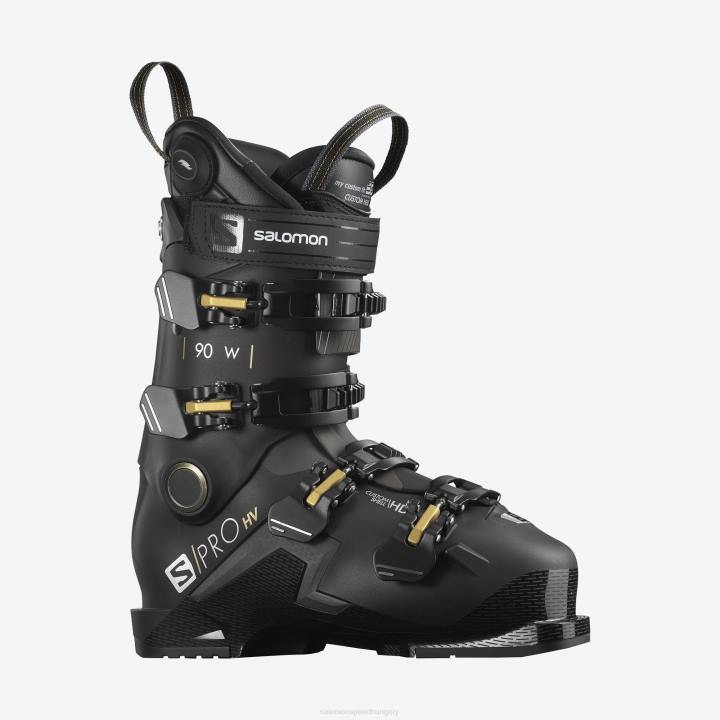 T8841893 Salomon fekete-belluga-arany csillogású női on-piste csizma s/pro hv 90 ch black-belluga-golden glaw
