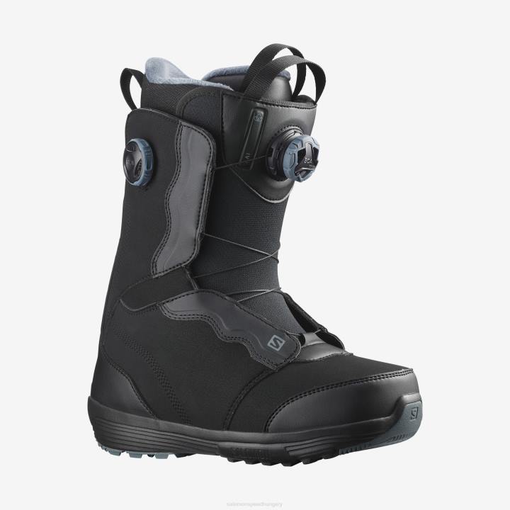 T8841956 Salomon fekete-viharos időjárás női snowboard csizma ivy boa fekete-viharos időjárás
