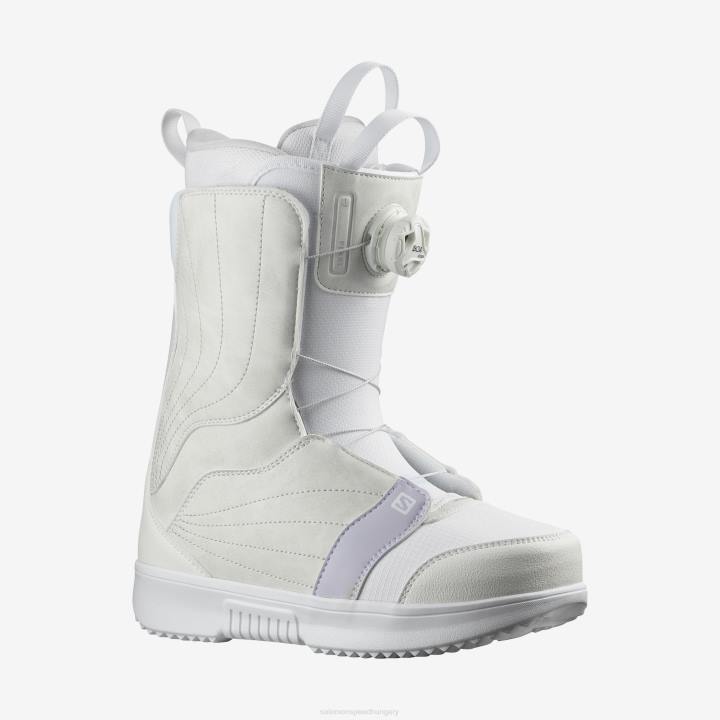 T8842775 Salomon fehér / holdkőzet / esti köd gyöngyboa snowboard csizma nők fehér holdkő esti köd