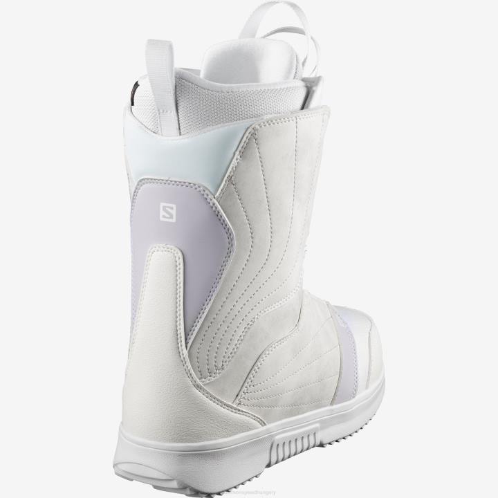 T8842775 Salomon fehér / holdkőzet / esti köd gyöngyboa snowboard csizma nők fehér holdkő esti köd