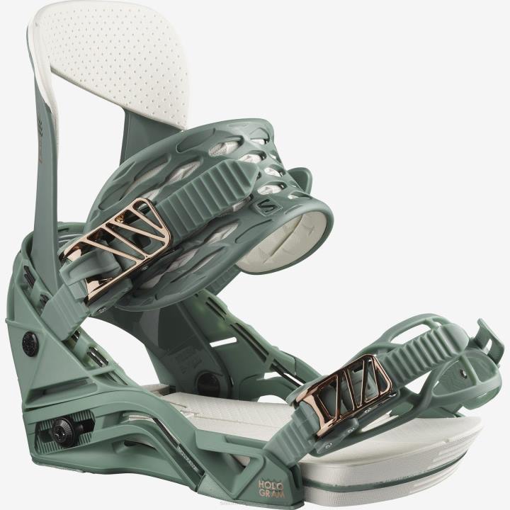 T8842784 Salomon zöld/tejszín hologram snowboard kötés női zöld krém