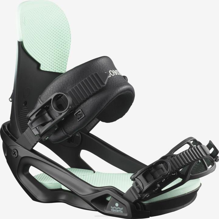 T884389 Salomon fekete/zöld vendetta snowboard kötés női fekete
