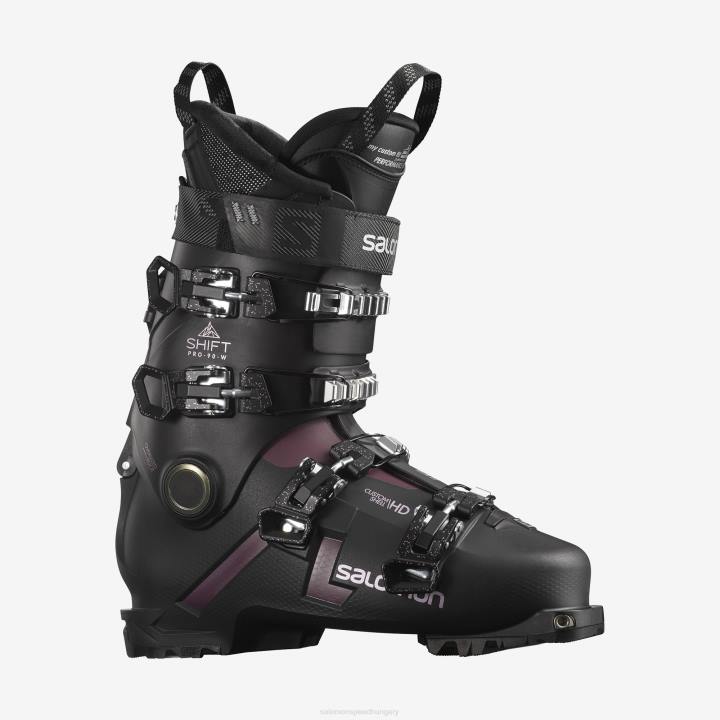 T884299 Salomon fekete/bordó shift pro 90 at sícipő női fekete