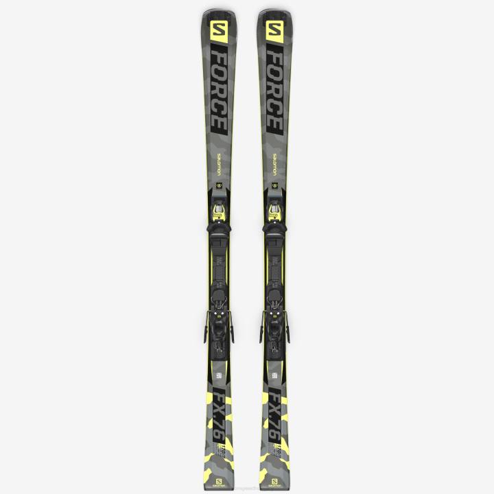 T884322 Salomon fekete/pasztell neon lime 1/castletock s/force fx.76 + m11 gw l80 sífekete