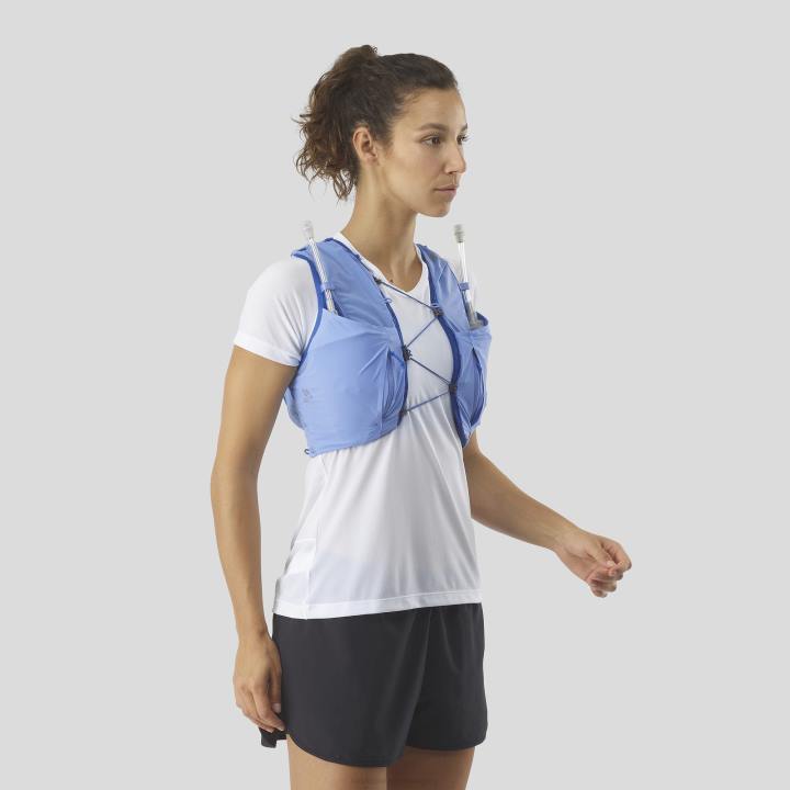 T8841855 Salomon provence-ében-tengeri kék női futómellény lombikkal, benne sense pro 10 provence kék