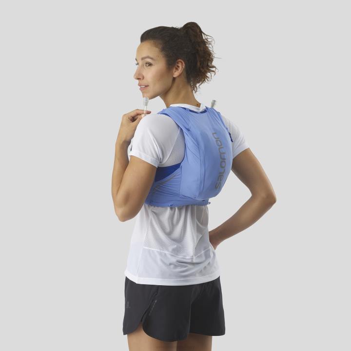 T8841855 Salomon provence-ében-tengeri kék női futómellény lombikkal, benne sense pro 10 provence kék