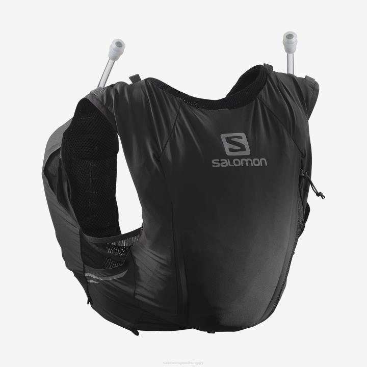 T8841856 Salomon fekete-ébenfa női futómellény lombikkal, benne sense pro 10 fekete-ében