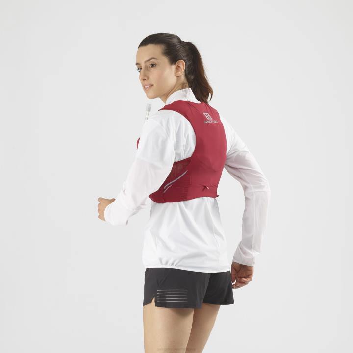 T8841859 Salomon piros chilis-ébenfa női futómellény lombikkal, benne sense pro 5 piros chili-ébenfa