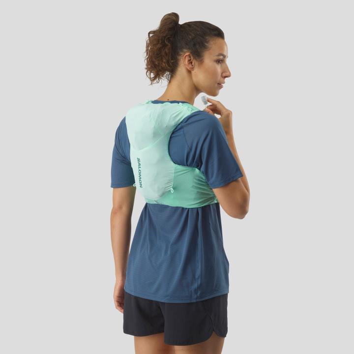 T8841863 Salomon strand üveg-ébenfa-medence kék női futómellény lombikkal együtt adv skin 5 beach blue