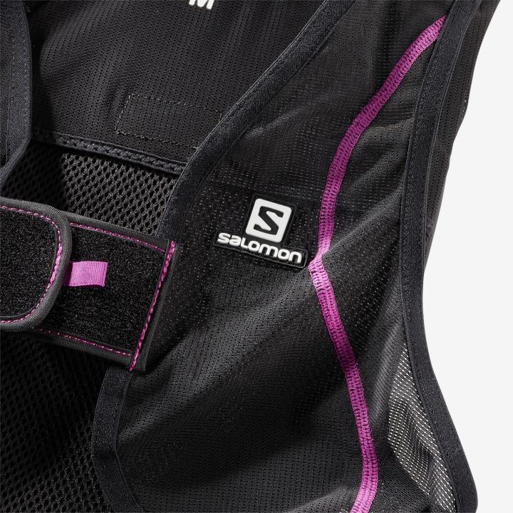 T884297 Salomon fekete/lila flexcell hátvédő női fekete